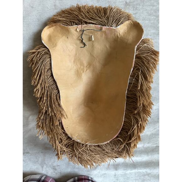 Vintage paper mache Lion head Wall Hanging Mask decor 16x11” animal nursery - Picture 4 of 9